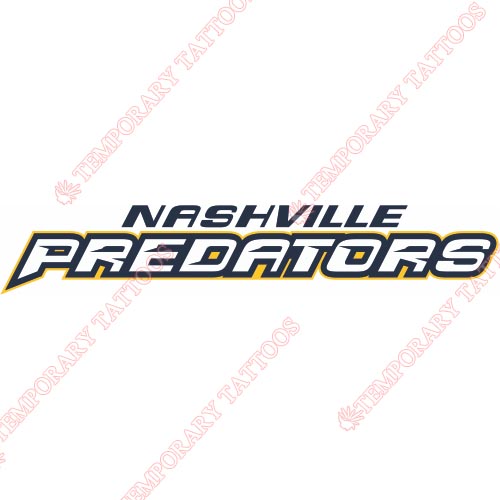 Nashville Predators Customize Temporary Tattoos Stickers NO.208